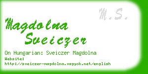 magdolna sveiczer business card